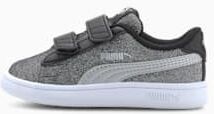 Puma Smash v2 Glitz Glam Babies Mädchen Sneaker Schuhe   Mit Aucun   Schwarz/Silber   Größe: 21