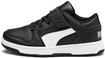 Puma Rebound Lay-Up Lo V Kids Sneaker Schuhe Für Kinder   Mit Aucun   Schwarz/Grau/Weiß   Größe: 32