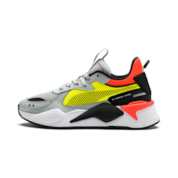 Puma RS-X Hard Drive Youth Sneaker Schuhe Für Kinder   Mit Aucun   Grau/Gelb   Größe: 36