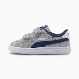 Puma Smash v2 Monster Family Babies Sneaker Schuhe Für Kinder   Mit Aucun   Blau/Grau/Weiß   Größe: 22