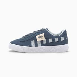 Puma Basket Canvas T4C Kids Sneaker Schuhe Für Kinder   Mit Aucun   Blau   Größe: 34