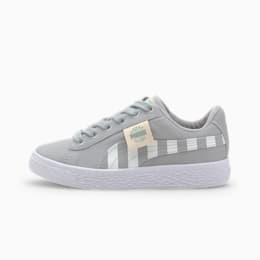 Puma Basket Canvas T4C Kids Sneaker Schuhe Für Kinder   Mit Aucun   Grau/Grün   Größe: 34.5