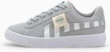 Puma Basket Canvas T4C Kids Sneaker Schuhe Für Kinder   Mit Aucun   Grau/Grün   Größe: 31.5