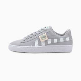 Puma Basket Canvas T4C Youth Sneaker Schuhe Für Kinder   Mit Aucun   Grau/Grün   Größe: 35.5