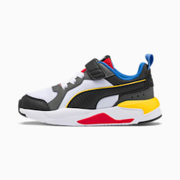 Puma X-Ray AC Kids Sneaker Schuhe Für Kinder   Mit Aucun   Weiß/Schwarz/Gelb   Größe: 28.5