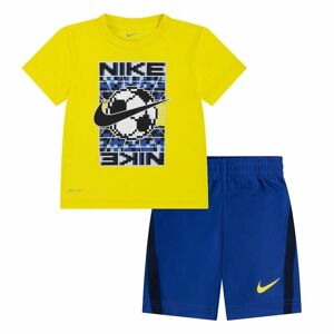 Sportstøj til Børn Nike Df Icon  Gul Blå Multifarvet 2 Dele - 24 måneder