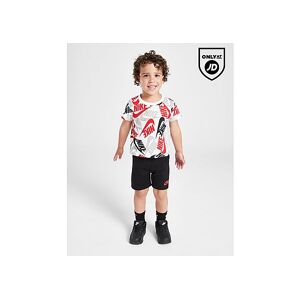 Nike All Over Print T-Shirt/Shorts Set Infant, White