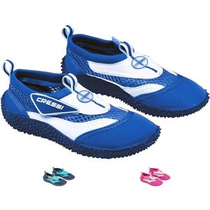 Cressi Coral Jr Kinder Badeschuhe für Pool und Strand, Mehrfarbig (Weiß/Blau), 25 EU