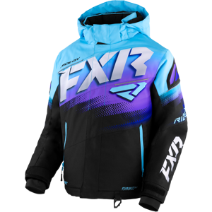 FXR Jakke  Boost Snow Junior, Sort/Sky/Lilla Fade