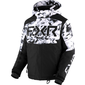 FXR Jakke  Helium Snow Junior, Sort/Hvid Camo