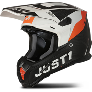 Just1 Crosshjelm  J22 Adrenaline Junior, Orange/Hvid