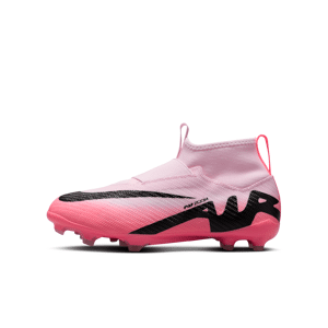 Nike Jr. Mercurial Superfly 9 Pro FG High Top-fodboldstøvler til mindre/større børn - Pink Pink 34