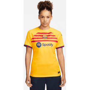 FC Barcelona 2023/24 Stadium Fourth Nike Dri-FIT-fodboldtrøje til kvinder - gul gul M (EU 40-42)