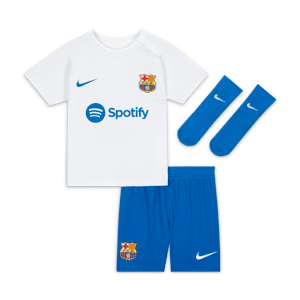 FC Barcelona 2023/24 Away-Nike Dri-FIT-sæt i 3 dele til babyer og småbørn - hvid hvid 24-36M