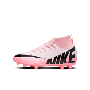Nike Jr. Mercurial Superfly 9 Club High Top-fodboldstøvler til flere typer underlag til mindre/større børn - Pink Pink 37.5