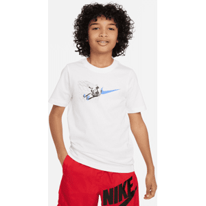 Nike Sportswear-T-shirt til større børn - hvid hvid L