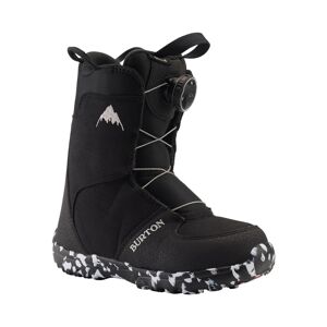 Burton Kids' Grom BOA Snowboard Boot BLACK 3K/EU 34, BLACK