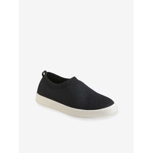 VERTBAUDET Zapatillas slip-on ecológicas, para niña negro oscuro liso