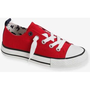 VERTBAUDET Zapatillas elásticas de lona, para niño rojo medio liso