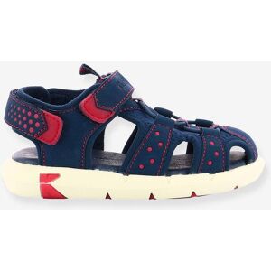 Sandalias infantiles de piel KICKERS® Jumange azul marino