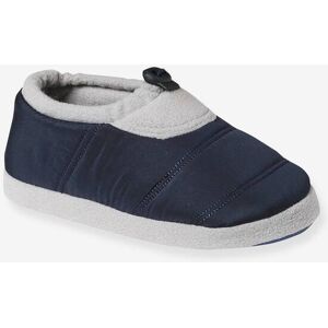 VERTBAUDET Zapatillas de casa infantiles ajustables de tela acolchada azul