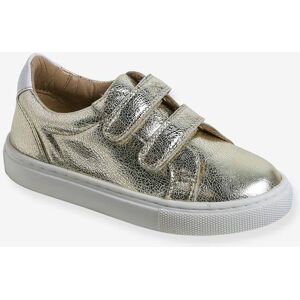 VERTBAUDET Zapatillas de piel dorada infantiles dorado