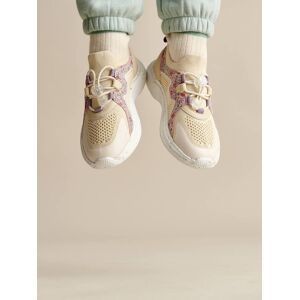 VERTBAUDET Zapatillas deportivas con cordones elásticos y suela gruesa para niña lote beige