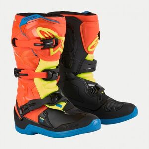 Botas Alpinestars Infantil Tech 3S Naranja Fluor Azul Amarillo Fluor  2014024-47