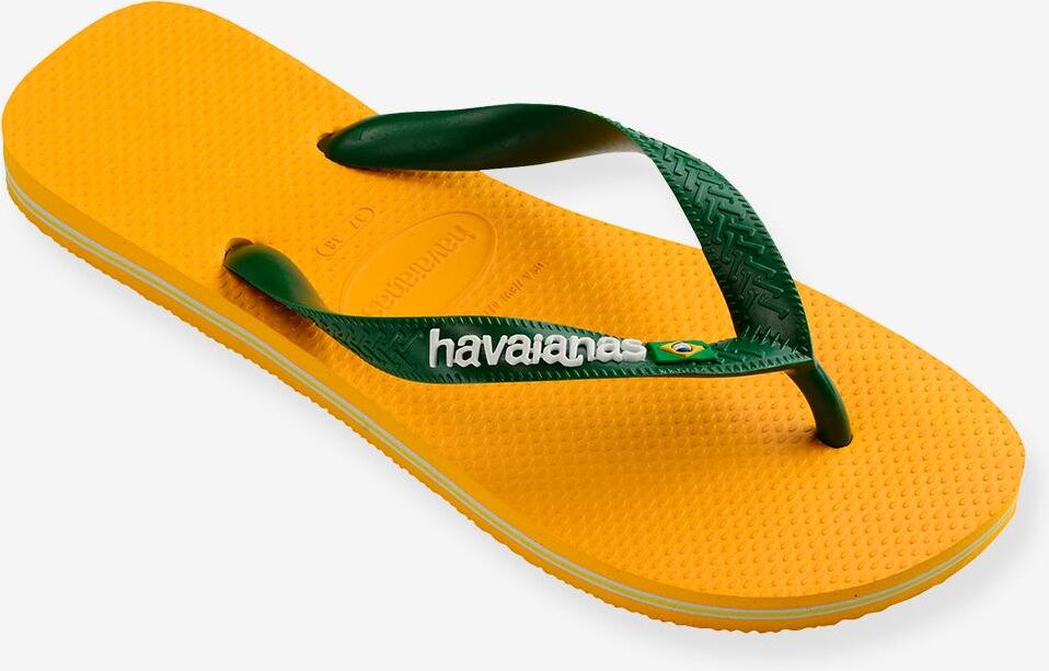 HAVAIANAS Chanclas infantiles Brasil Logo HAVAÏANAS amarillo