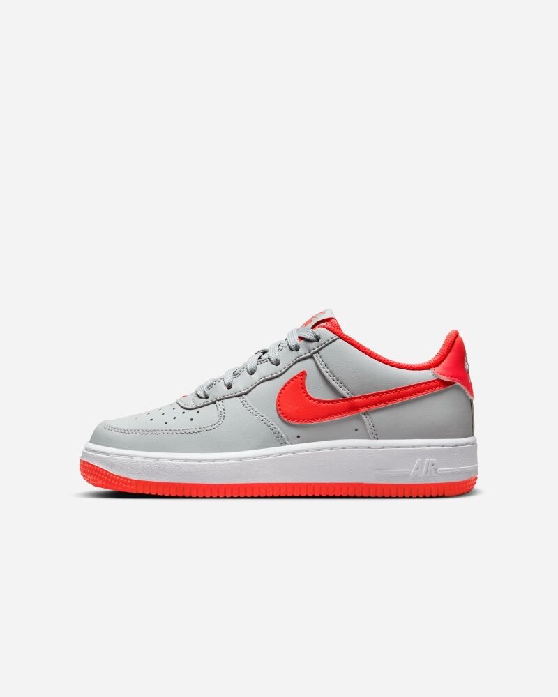 Zapatillas Nike Air Force 1 Gris y Rojo Carmesí Niño - CT3839-005