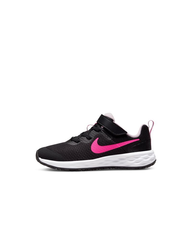 Zapatillas Nike Revolution 6  Negro y Rosa Niño - DD1095-007