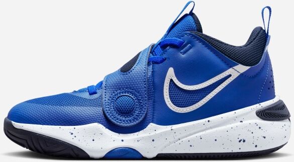 Zapatillas de baloncesto Nike Team Hustle D 11 Azul Real y Blanco Niño - DV8996-400