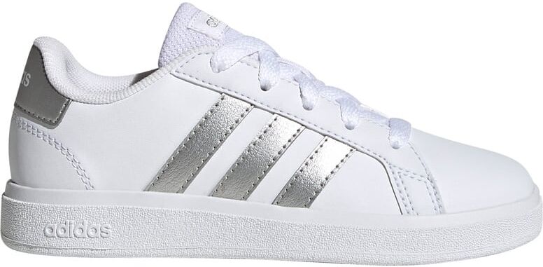 Adidas grand court lifestyle tennis lace-up zapatilla moda niño Blanco (35)