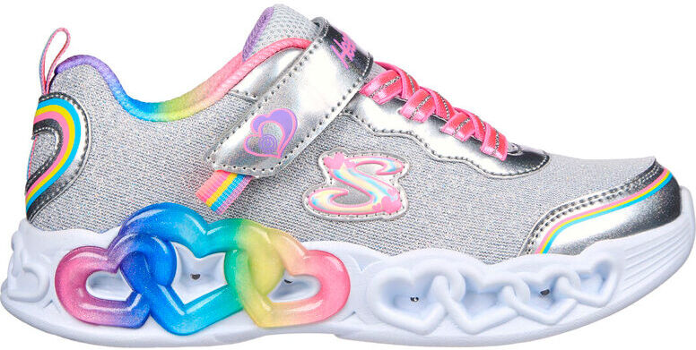 Skechers infinite heart lights - love zapatilla moda niño Gris (34)