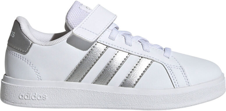 Adidas grand court lifestyle court elastic lace and top strap zapatilla moda niño Blanco (38)