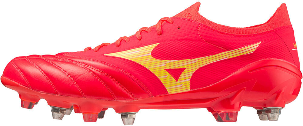 Mizuno morelia neo iv beta elite mix botas de futbol cesped natural Naranja (13)