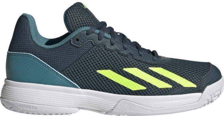 Zapatillas Adidas Courtflash Verde Artic Blanco Fluor Junior -  -39 1/3