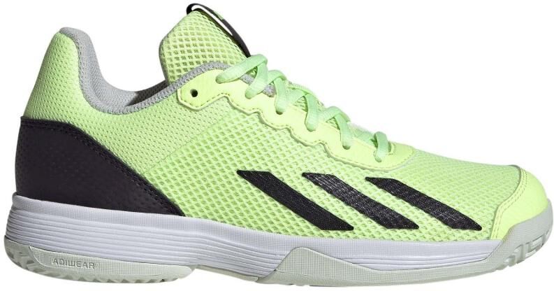 Zapatillas Adidas Courtflash Verde Fluor Negro Junior -  -37 1/3