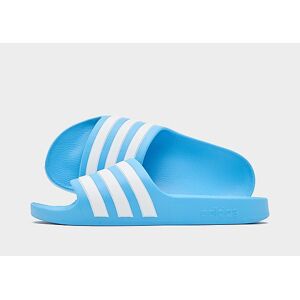 adidas Adilette Aqua Slides Junior - Kids, Blue Burst / Cloud White / Blue Burst  - Blue Burst / Cloud White / Blue Burst - Size: 38