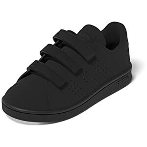 Adidas Advantage Court Lifestyle Hook-and-Loop Shoes Sneaker, Core Black/Grey Six, Numeric_30 EU - Publicité