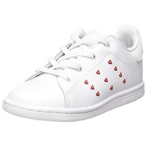 Adidas Stan Smith El I Basket, FTWR White/FTWR White/Lush Red, 25 EU - Publicité