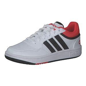 Adidas Hoops Shoes Sneaker, FTWR White/Core Black/Bright Red, 23.5 EU - Publicité