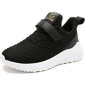 m1&m2 Basket Enfant Garcon Basket Fille Chaussures de Sport et Course Confortable Mode Chaussures Sneakers Noir 31EU - Publicité