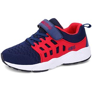 LONGWEI Tennis Enfant Garçon Basket Enfants Fille Chaussures Sport Running Fitness Mode Chaussure Sneakers(36 EU/Taille de l'étiquette 37,Bleu) - Publicité