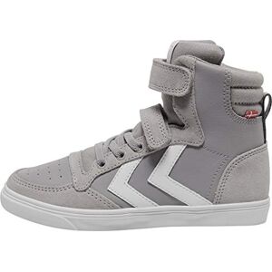 Hummel Mixte enfant Slimmer Stadil Leather High Jr Baskets Hautes, Gris Alloy 1100, 32 EU - Publicité