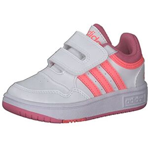 Adidas Garçon Unisex Kinder Hoops 3.0 CF I Baskets, FTWR White Acid Red Rose Tone, Numeric_27 EU - Publicité