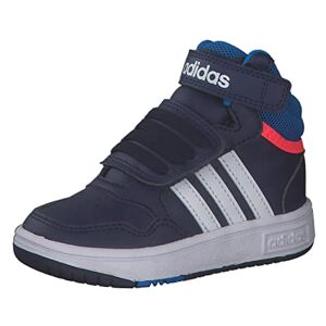 Adidas Garçon Unisex Kinder Hoops Mid 3.0 AC I Baskets, Dark Blue Rush Turbo, Numeric_24 EU - Publicité