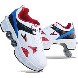 HUOQILIN Roue Chaussures De Sport Chaussures De Skate à roulettes Chaussures roulettes Fille Et Garçon Entraînement Roller Skate Chaussures avec roulettes Doubles Bouton Poussoir,39 - Publicité