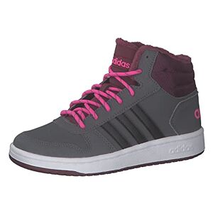 Adidas Garçon Unisex Kinder Hoops Mid 2.0 Chaussure de Basketball, Grey/Core Black/Screaming Pink, 34 EU - Publicité