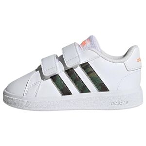 Adidas Mixte bébé Grand Court Lifestyle Hook and Loop Shoes Low, FTWR White/FTWR White/Screaming Orange, 23.5 EU - Publicité